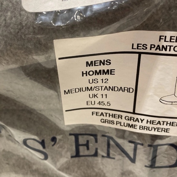 Lands' End Soft Gray Fleece leather Booties brand new, and sealed package Sz 12 - Picture 6 of 10